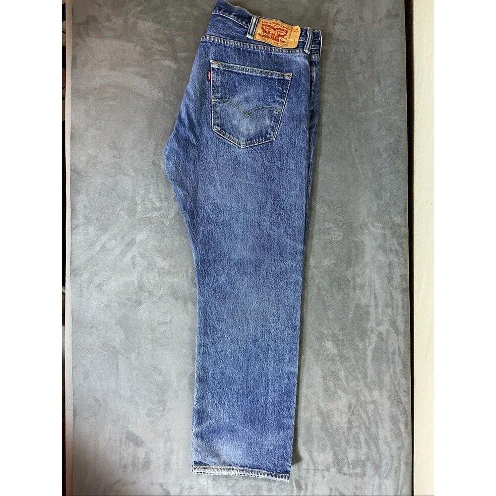 Levi's 501 Men's Original Fit Blue Jeans 38x29 Button Fly Made In Mexico